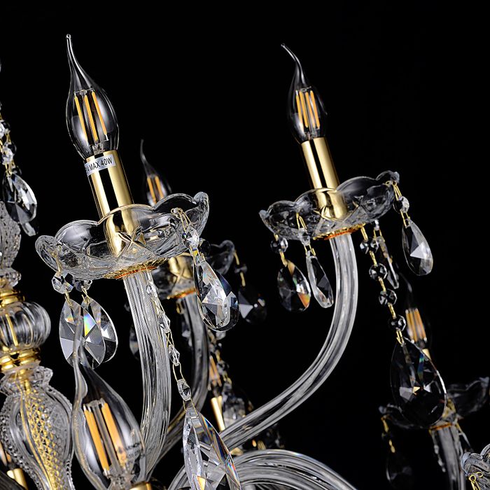 Vencha Lighting Bromley Crystal Chandelier  - 12-6 Light
