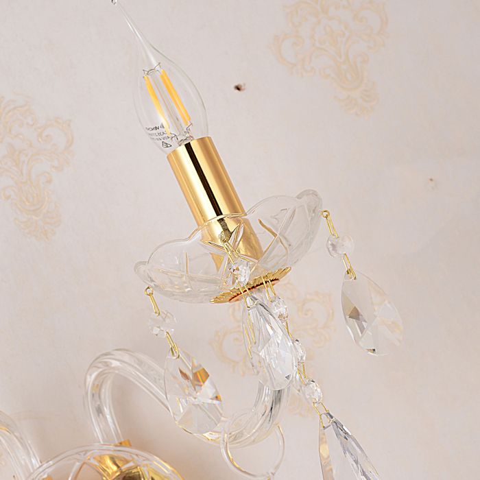 Vencha Lighting Bromley Crystal Wall Light - 2 Light
