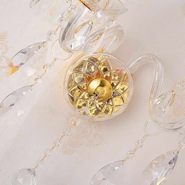 Vencha Lighting Bromley Crystal Wall Light - 2 Light