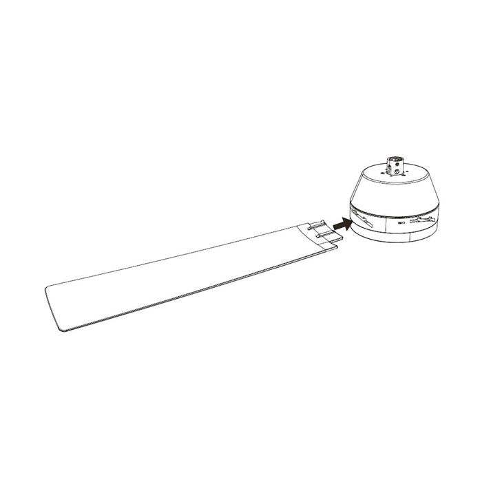 Vencha Lighting Bronco 52 DC Ceiling Fan - White with Light
