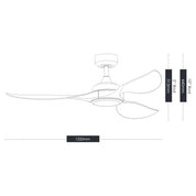 Vencha Lighting Ranger RWS 52 DC Ceiling Fan - White