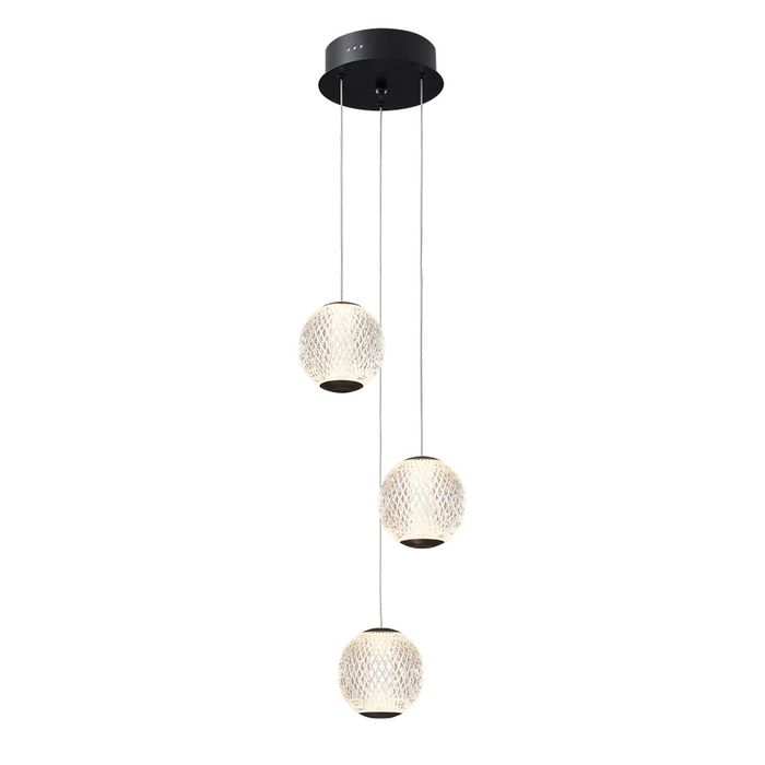 Vencha Lighting Langdon-3 Light - Black - 3K