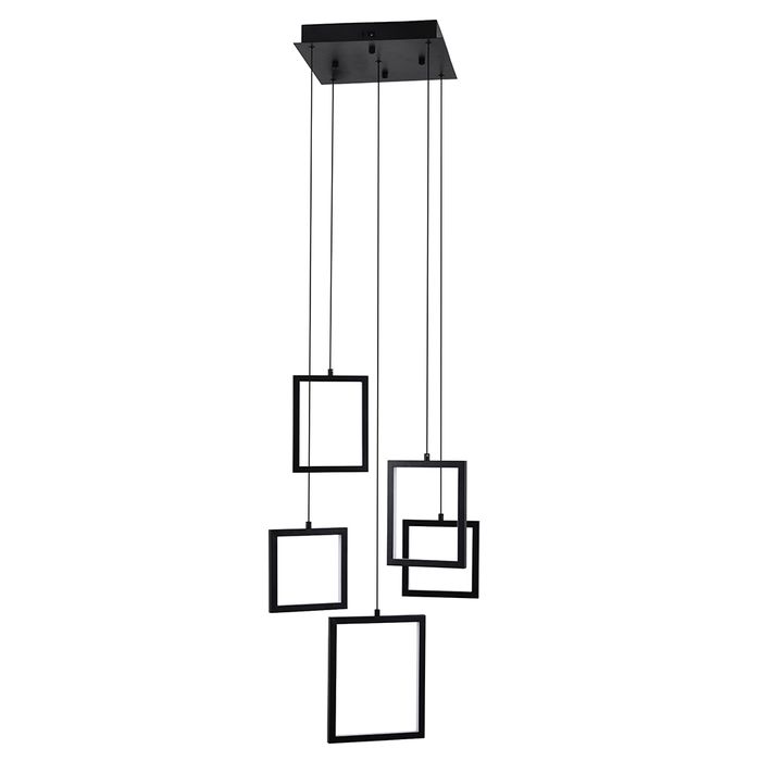 Vencha Lighting Dahli 5 Light LED Pendant - Black-3K
