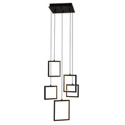 Vencha Lighting Dahli 5 Light LED Pendant - Black-3K