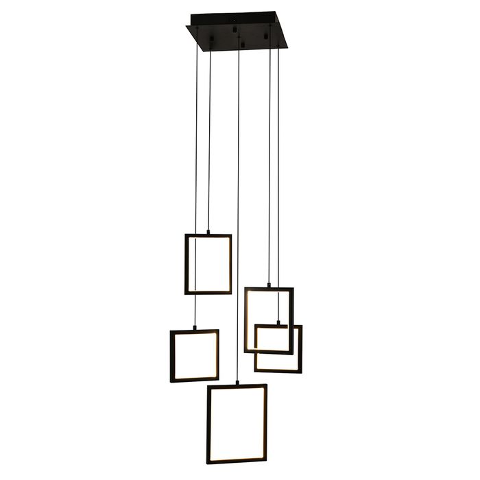 Vencha Lighting Dahli 5 Light LED Pendant - Black-3K