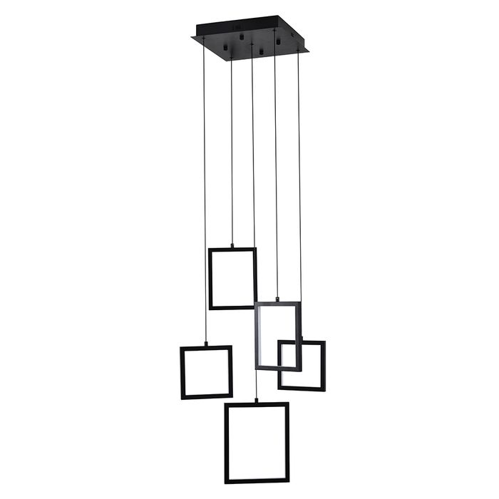 Vencha Lighting Dahli 5 Light LED Pendant - Black-3K