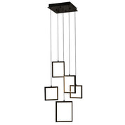 Vencha Lighting Dahli 5 Light LED Pendant - Black-3K