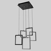 Vencha Lighting Dahli 5 Light LED Pendant - Black-3K
