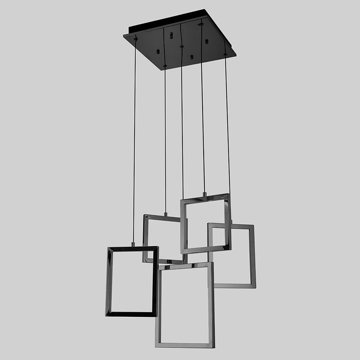 Vencha Lighting Dahli 5 Light LED Pendant - Black-3K