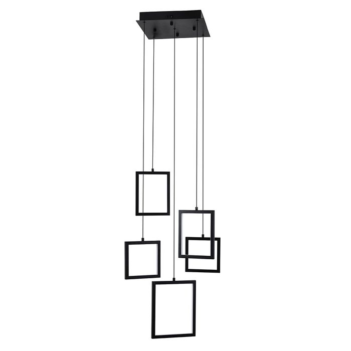 Vencha Lighting Dahli 5 Light LED Pendant - Black-5K