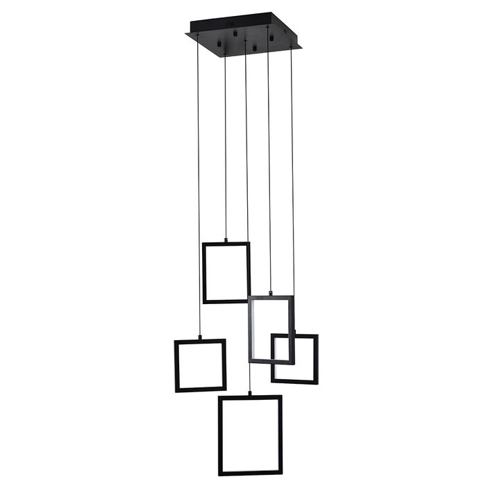 Vencha Lighting Dahli 5 Light LED Pendant - Black-5K