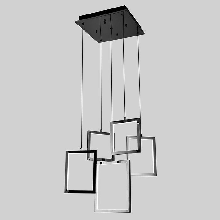 Vencha Lighting Dahli 5 Light LED Pendant - Black-5K