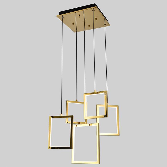 Vencha Lighting Dahli 5 Light LED Pendant - Gold-3K