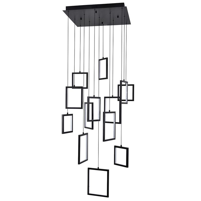 Vencha Lighting Dahli 13 Light Pendant - Black-3K