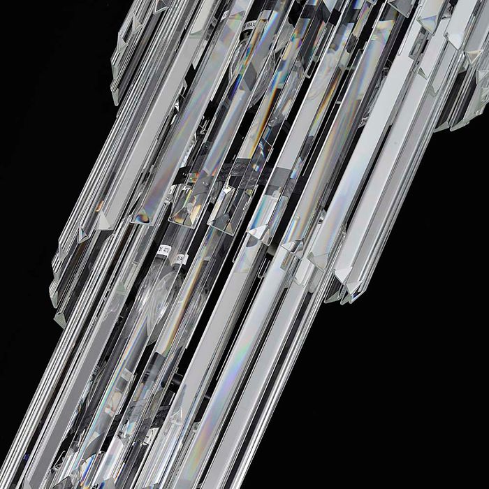 Vencha Lighting Chanel-S-BK Spiral Chandelier - 400x1300