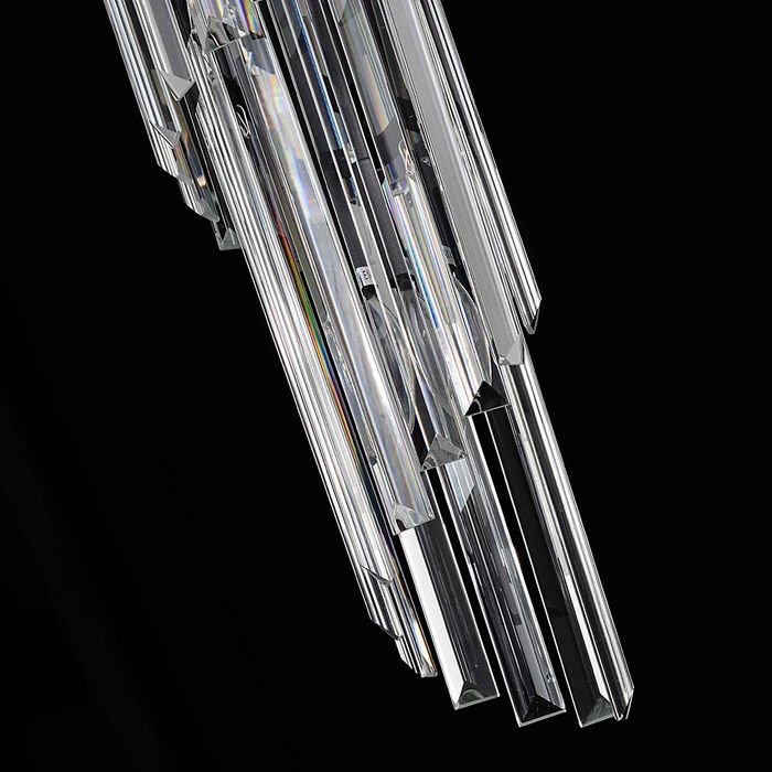 Vencha Lighting Chanel-S-BK Spiral Chandelier - 400x1300