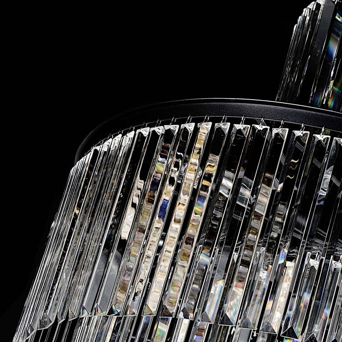 Vencha Lighting Chanel-L-BK Spiral Chandelier - 700x2000