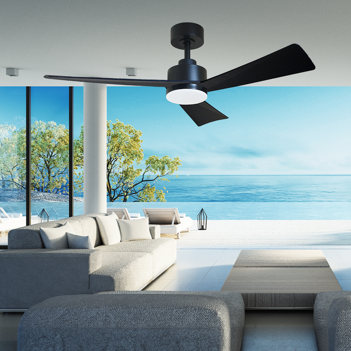 Vencha Lighting Bronte 52 DC Ceiling Fan - Black with Light