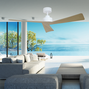 Vencha Lighting Bronte 52 DC Ceiling Fan - White-Oak