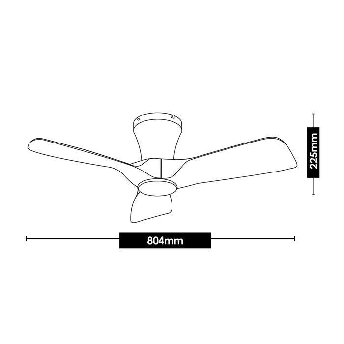 Vencha Lighting Kiwi 32 Ceiling Fan - with Light - White