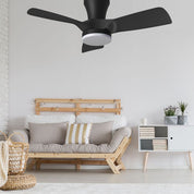 Vencha Lighting Kiwi 32 Ceiling Fan - with Light - Black