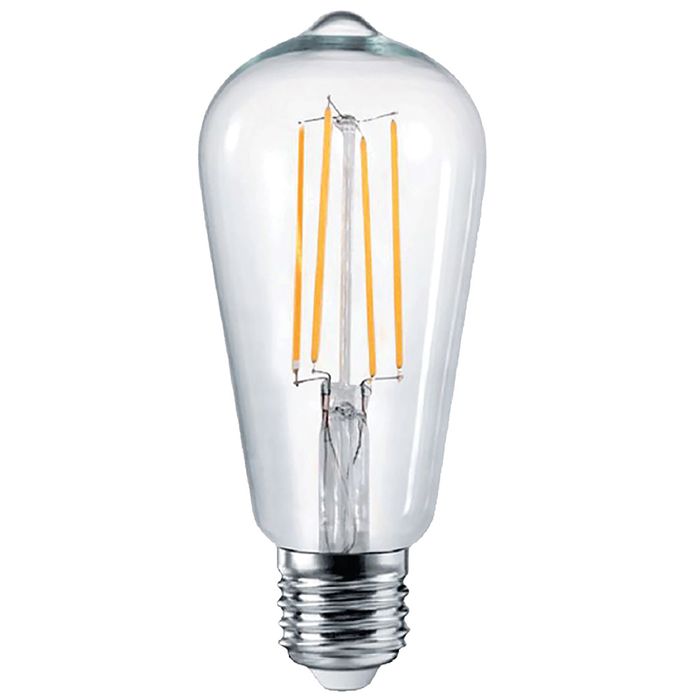 Vencha Lighting Pear ST64 8w LED Filament - Dim - E27 - 2700K