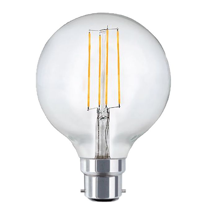 Vencha Lighting G125 8w LED Filament - Dim - B22 -4500K