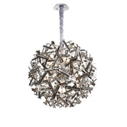 Vencha Lighting Brazza Pendant-800-Black-Chrome