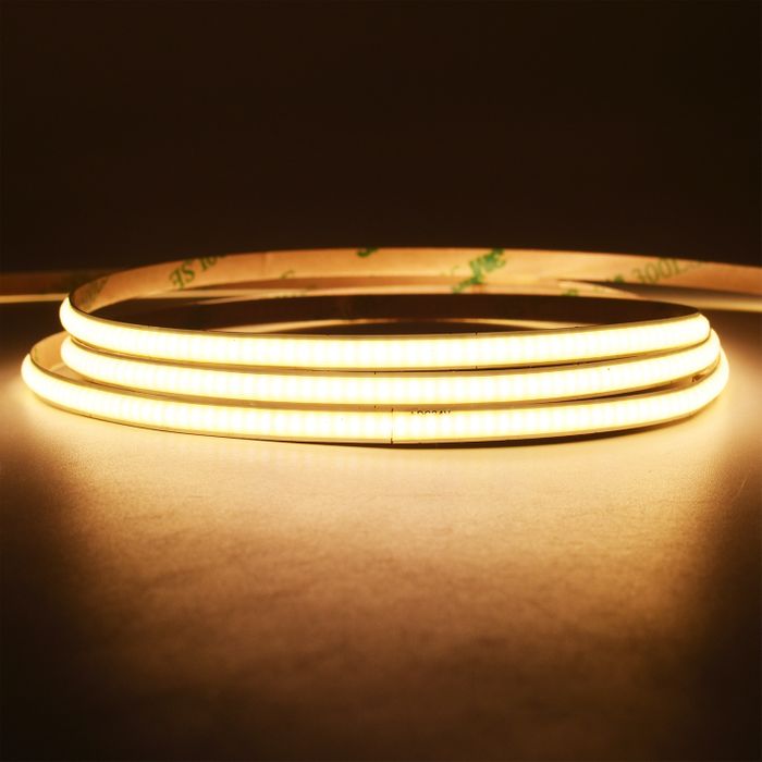 Vencha Lighting 7w Thin COB LED Strip Light - 24v - IP20 - 1m - 3000K