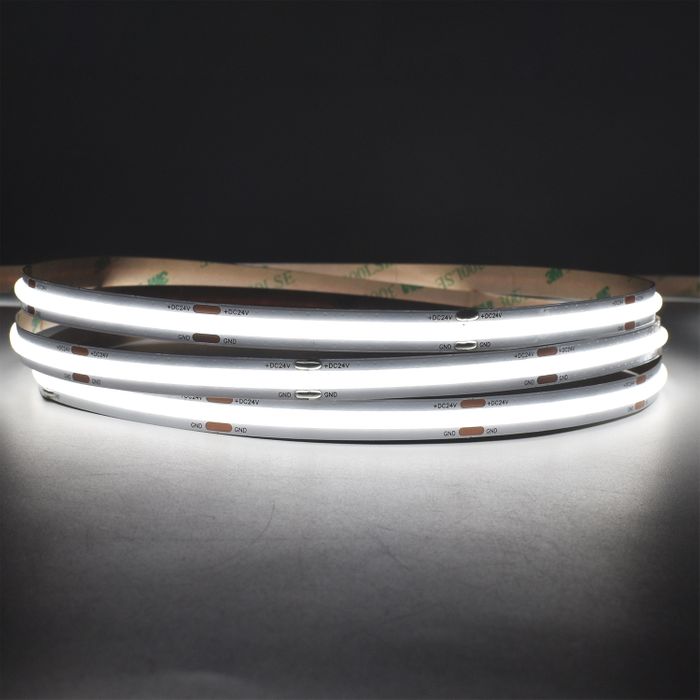 Vencha Lighting 8w White CSP LED Strip Light - 24v - IP20 - 1m - 6000K