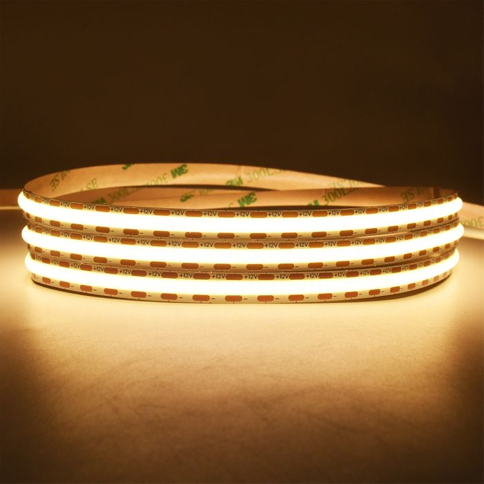 Vencha Lighting 9w COB LED Strip Light - 12v - IP20 - 1m - 3000K