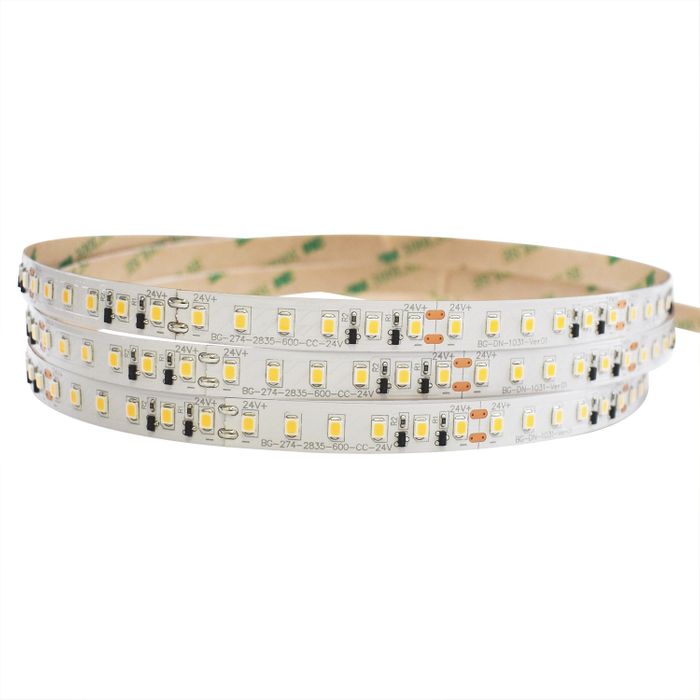 Vencha Lighting 9.6w 2835 Long Run LED Strip Light - 24v - IP20 - 1m - 3000K