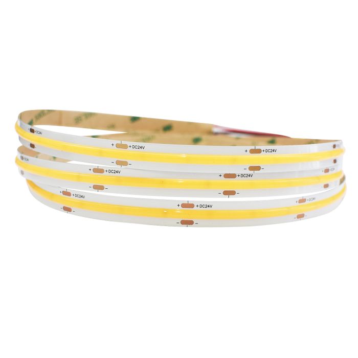 Vencha Lighting 10w COB Long Run LED Strip Light - 24v - IP20 - 1m - 3000K