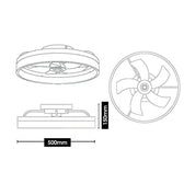 Vencha Lighting Tron Light Fan - White