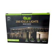 Solar Icicles 200 leds  Warm White