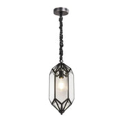 Eleanor Pendant Light Bevelled Glass in Weathered Bronze