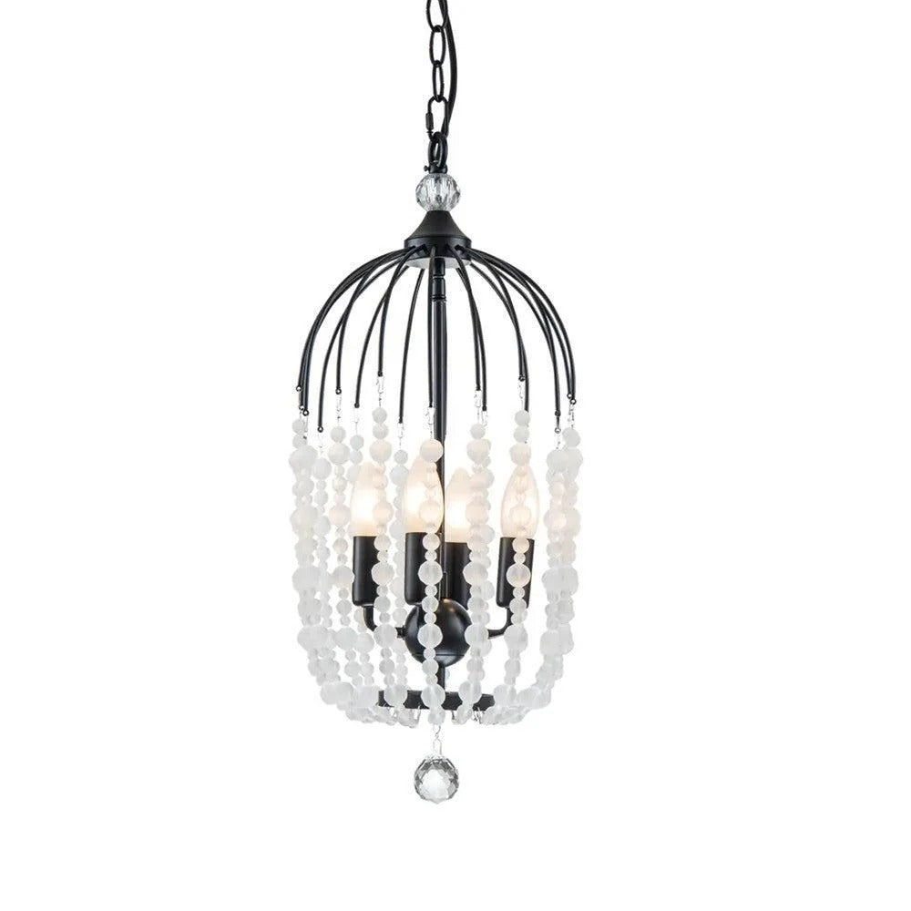 Evelyn Chandelier Crystal Beads 4Lt/6Lt/8Lt in Black or Nickel
