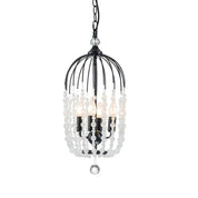 Evelyn Chandelier Crystal Beads 4Lt/6Lt/8Lt in Black or Nickel