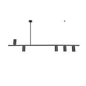 Delco Pendant Light 5 Light in Black, Black/Gold, Black/Satin Nickel