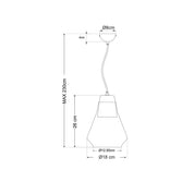 Ellise Pendant Light in Black or White