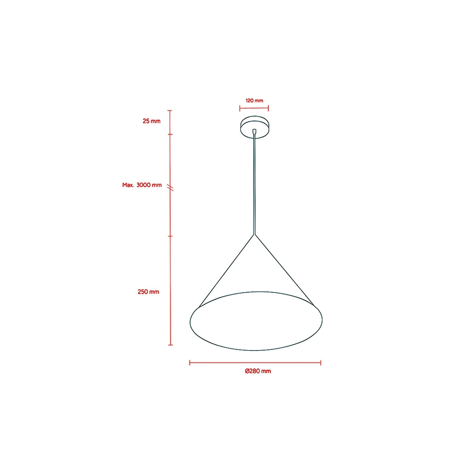 Coda Pendant Light Small, Large in Black or Weathered Bronze