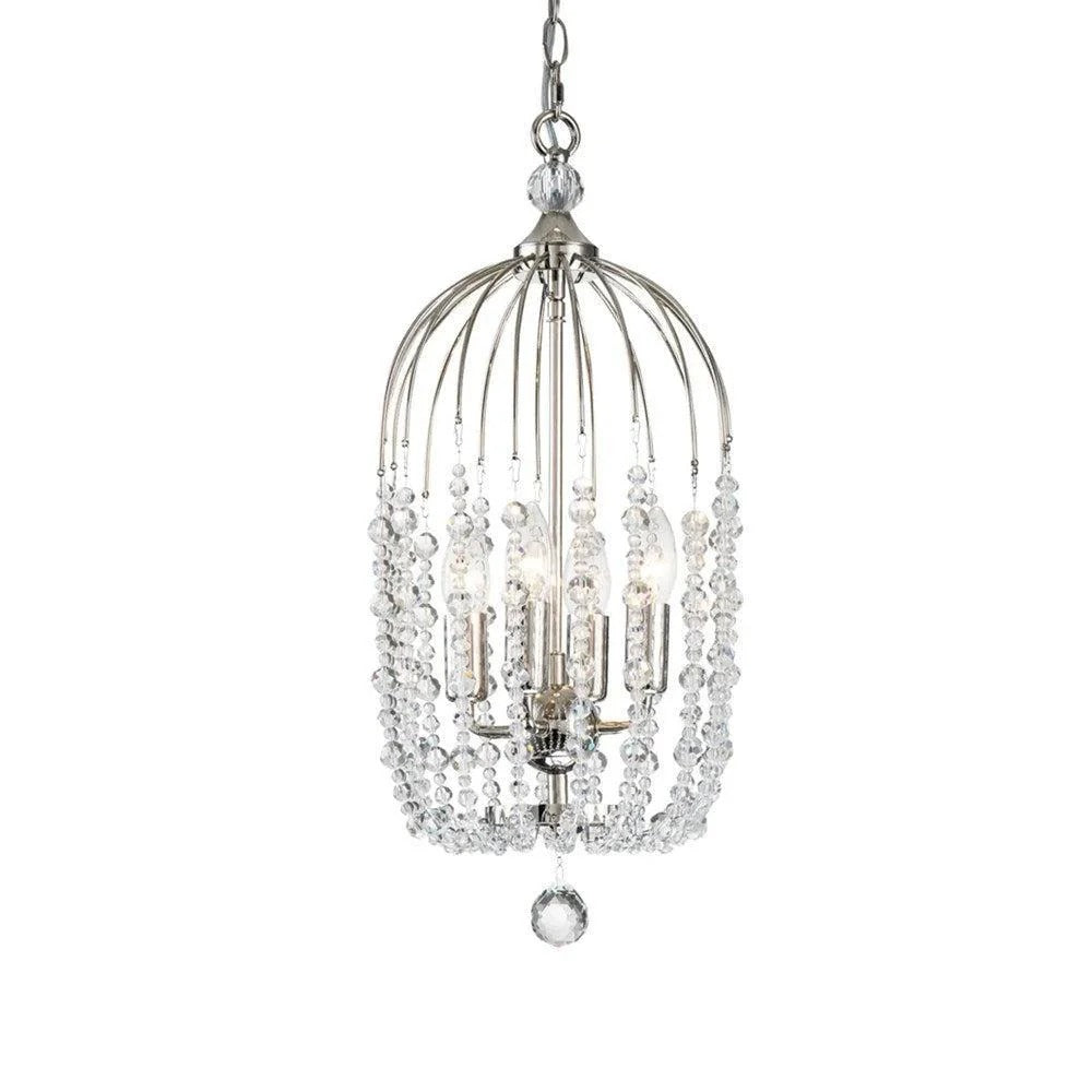 Evelyn Chandelier Crystal Beads 4Lt/6Lt/8Lt in Black or Nickel