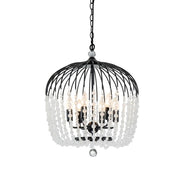 Evelyn Chandelier Crystal Beads 4Lt/6Lt/8Lt in Black or Nickel