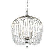 Evelyn Chandelier Crystal Beads 4Lt/6Lt/8Lt in Black or Nickel