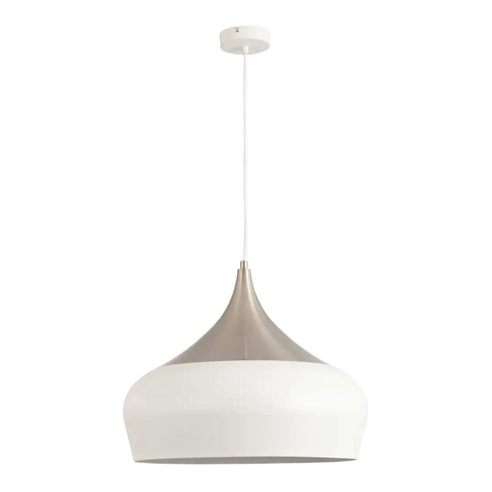 Weston Pendant Light in Black/Oak, Black/Satin Nickel, White/Oak, White/Satin Nickel