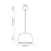 Oslo Pendant Light Small/Large in Black, Sage Green or White