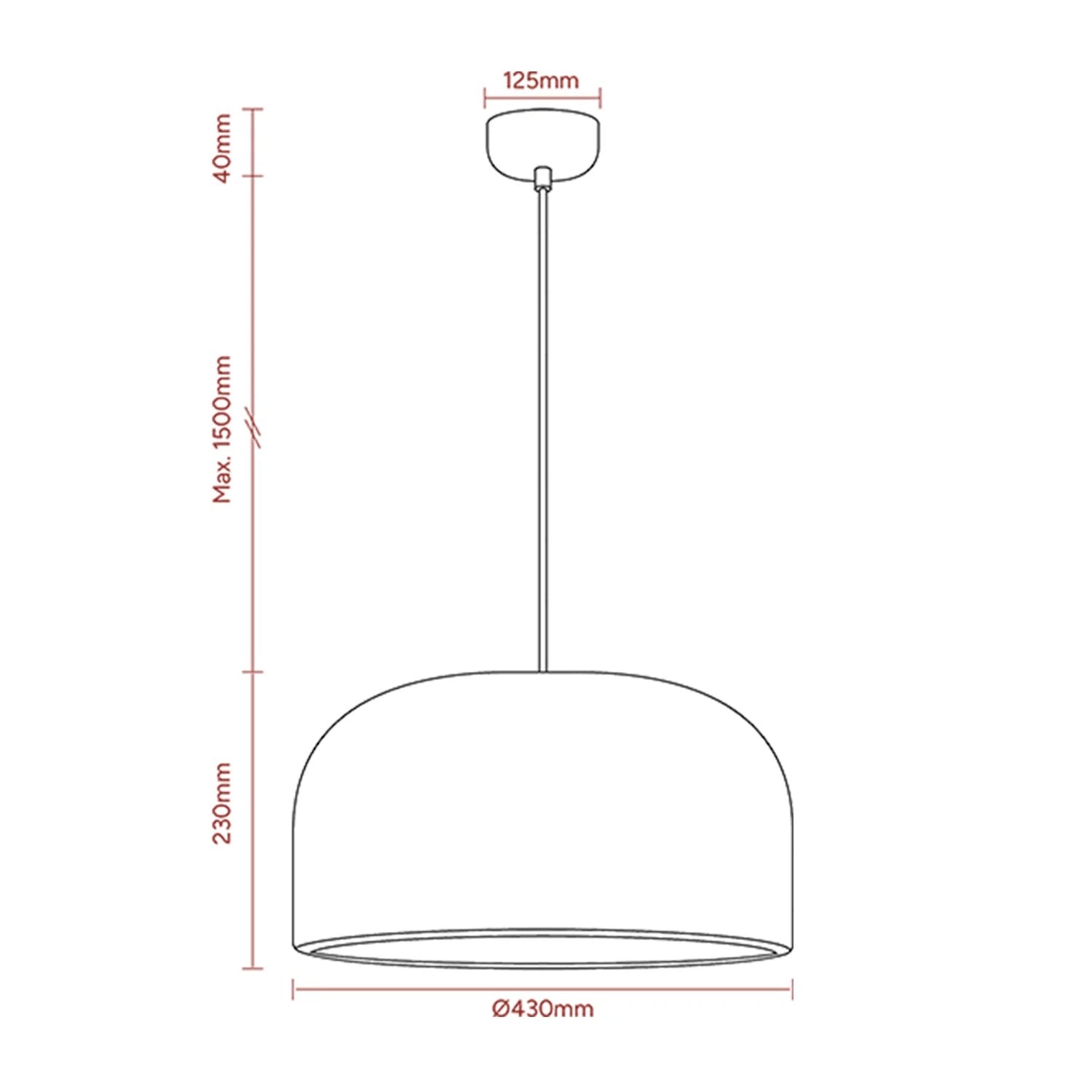 Oslo Pendant Light Small/Large in Black, Sage Green or White