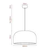 Oslo Pendant Light Small/Large in Black, Sage Green or White