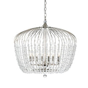 Evelyn Chandelier Crystal Beads 4Lt/6Lt/8Lt in Black or Nickel