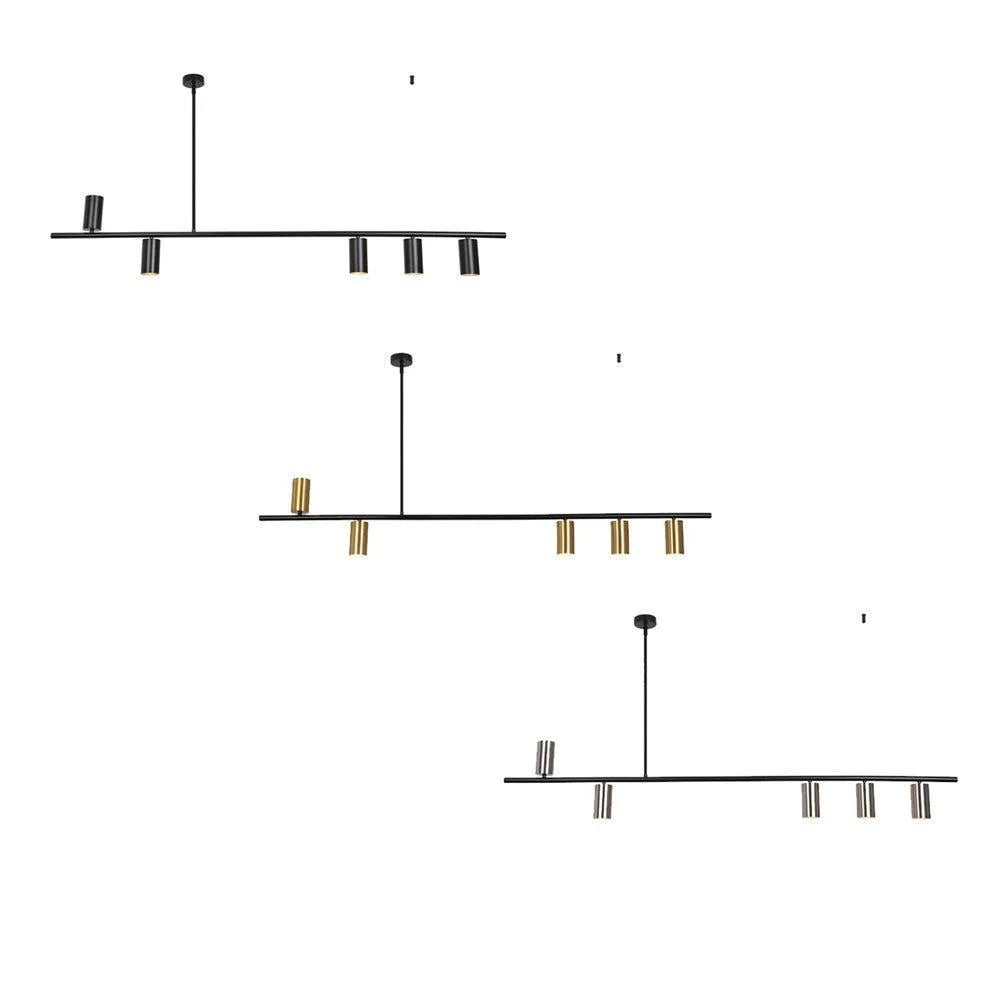 Delco Pendant Light 5 Light in Black, Black/Gold, Black/Satin Nickel